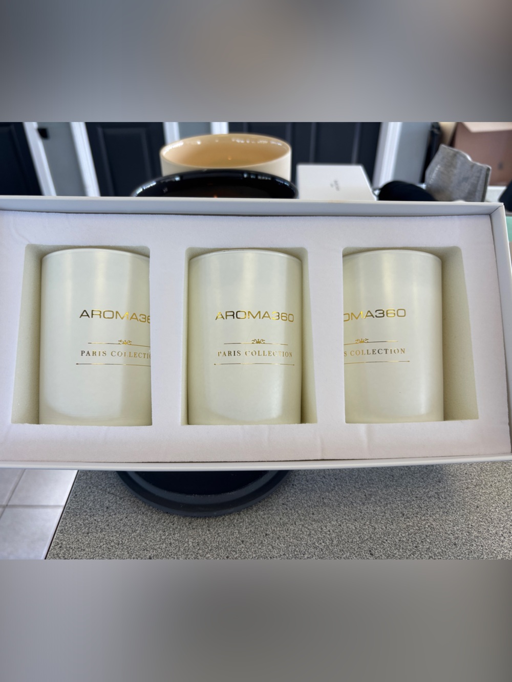 Aroma360 Paris Collection Cream Scented Candle Trio in My Way